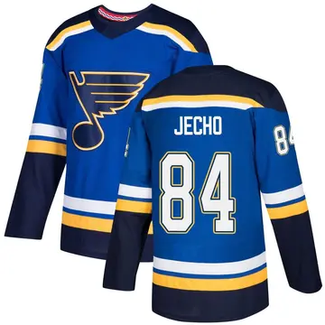Men's Adam Jecho St. Louis Blues ＃84 Authentic Blue Home Jersey