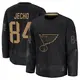 Men's Adam Jecho St. Louis Blues ＃84 Premium Black 2024 Military Appreciation Practice Jersey