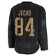 Men's Adam Jecho St. Louis Blues ＃84 Premium Black 2024 Military Appreciation Practice Jersey