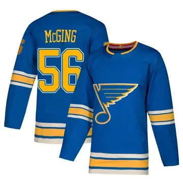 Men's Hugh McGing St. Louis Blues ＃56 Authentic Blue Alternate Jersey