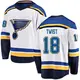 Men's Tony Twist St. Louis Blues ＃18 Breakaway White Away Jersey