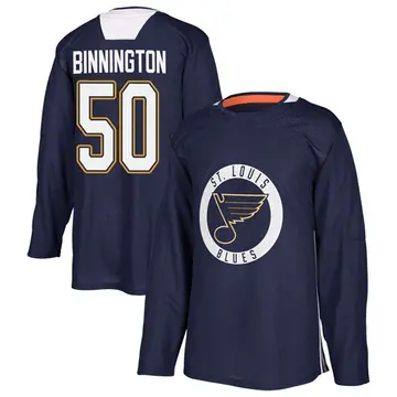 Youth Jordan Binnington St. Louis Blues ＃50 Authentic Blue Practice Jersey